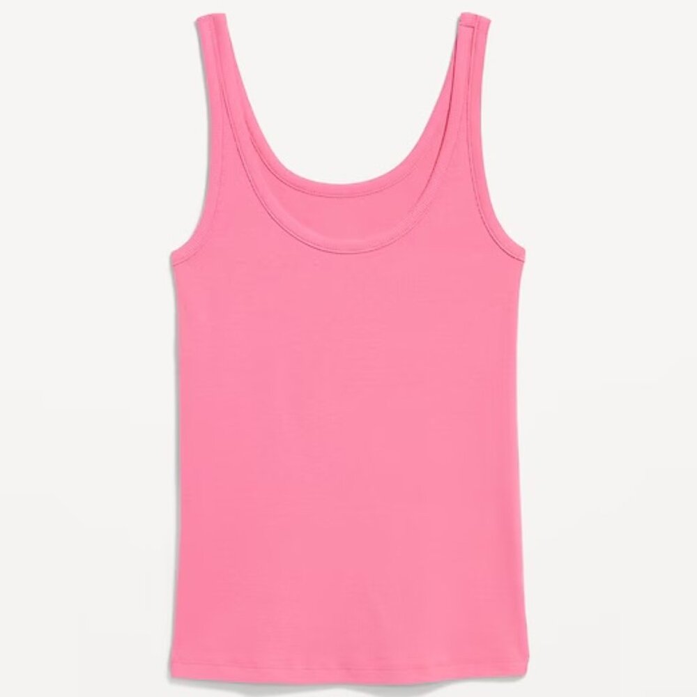 (NEW) Old Navy First-Layer Ribbed Scoop-Neck Tank Top (S - VALENTINE)